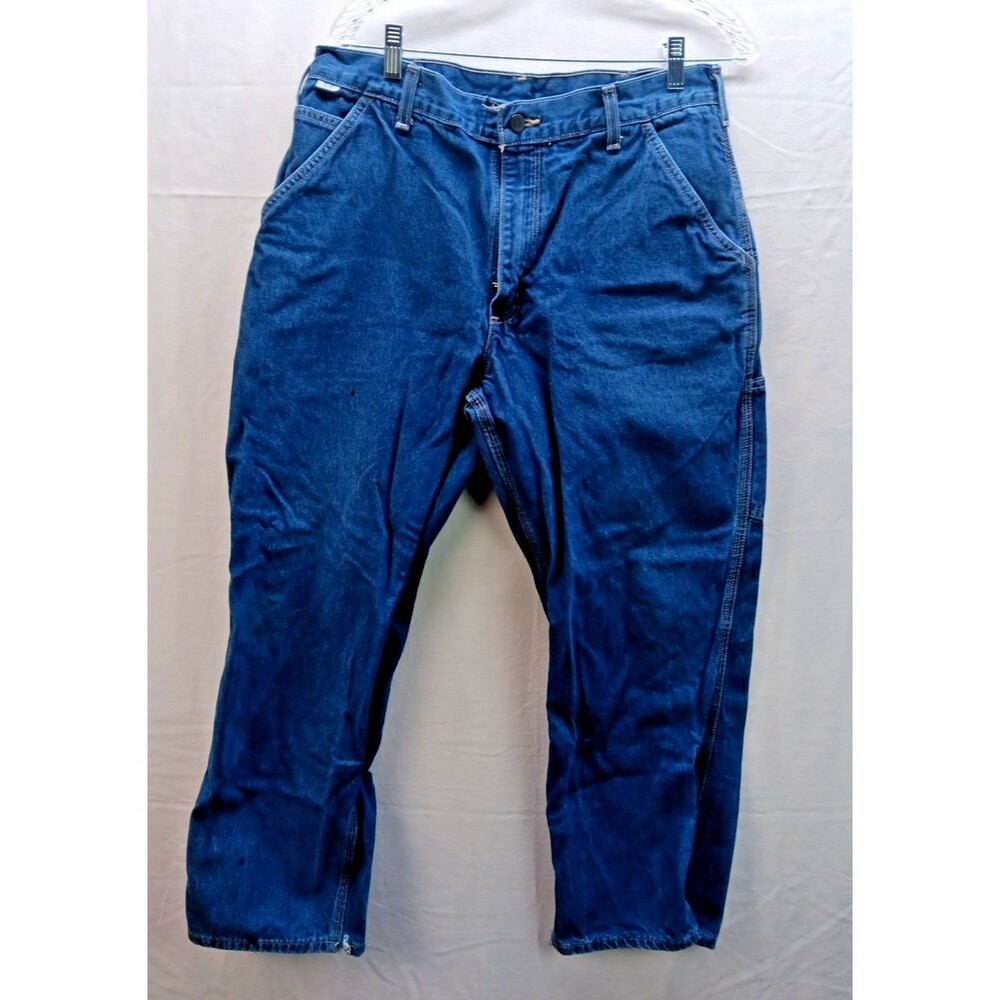 Carhartt FR Jeans Mens 36x30 Flame Resistant Denim Workwear Loose Fit Blue